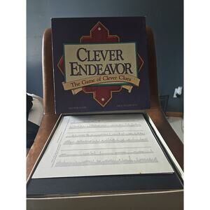 VTG 1989 MindGames Cleaver Endeavor‎ Game of Clever Clues Board Game - Complete